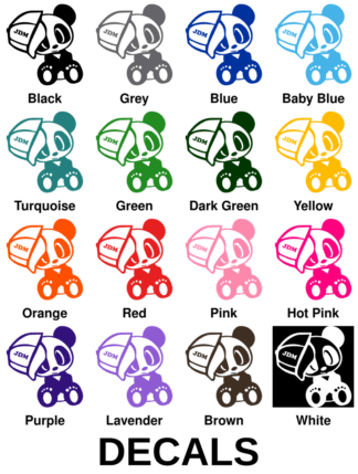 JDM Hat Panda Decals